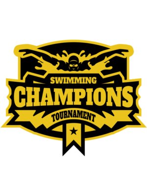 Champions Swimming Tournament logo template